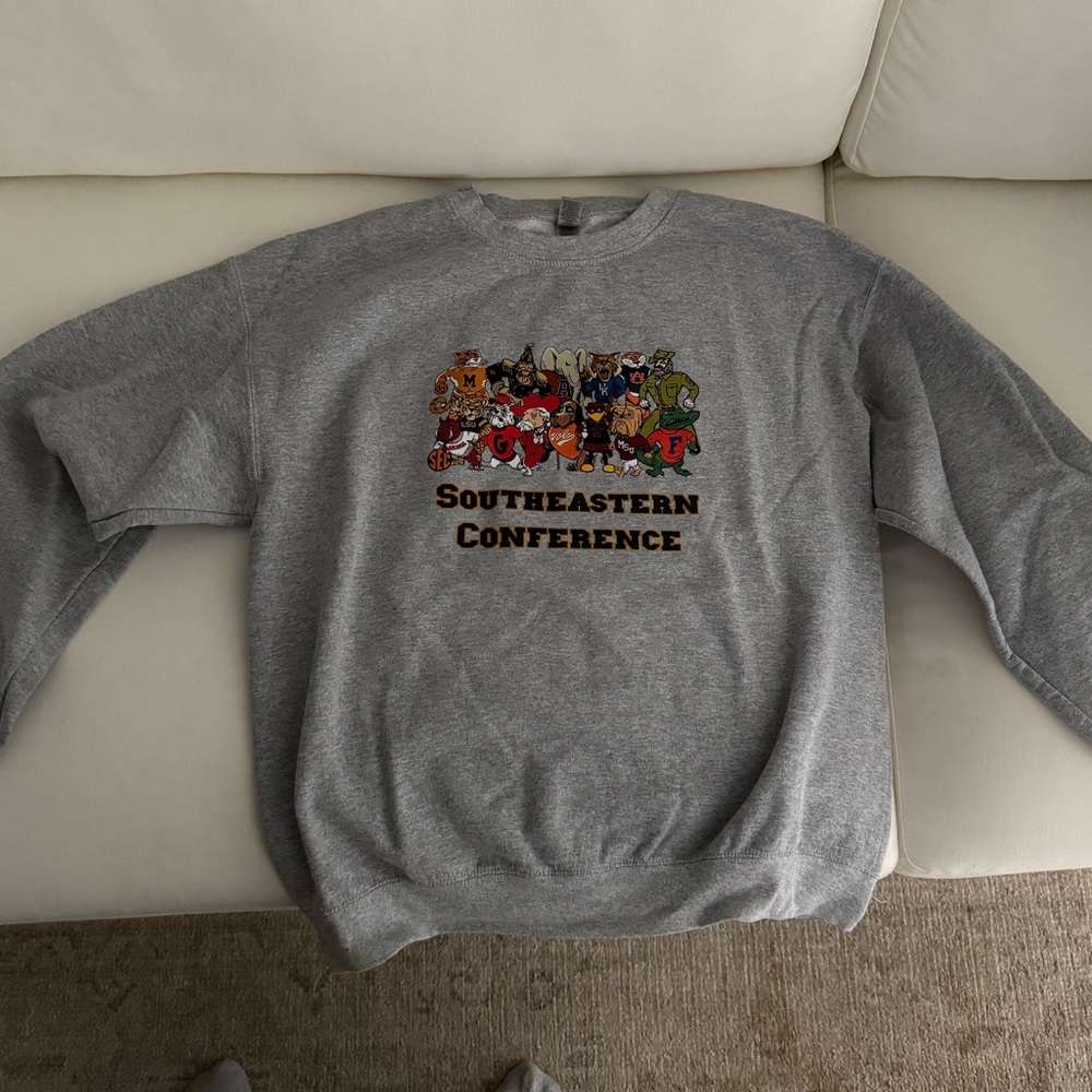 Gray Southeastern Conference Crewneck Sweatshirt